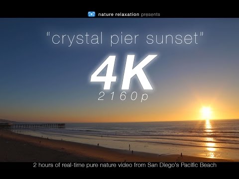 4K Coastal Sunset Timelapse Chillout Video ft Silk Music | Pacific Beach San Diego  5 Minute 60 FPS