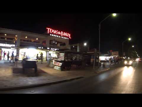 High Rise Hotels Main Street at night, Aruba