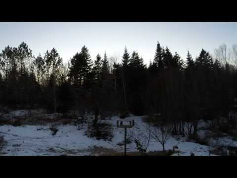 Time Lapse Winter Sunset and Moon (No soundtrack)