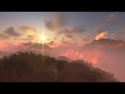 Beautiful Sunrise Animation (Time Lapse with 3D Cloud movement)