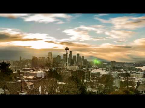 Beautiful Seattle Sunrise to Rain and Fog Timelapse – HD 2X Faster