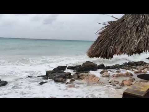 Effects of hurricane Matthew on Aruba beach near Casa del Mar and Aruba Beach Club