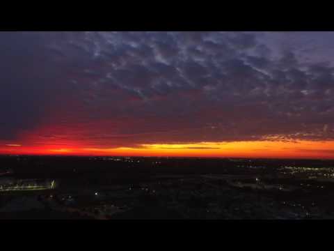 Colorful time lapse Sunrise from Drone in San Antonio TX