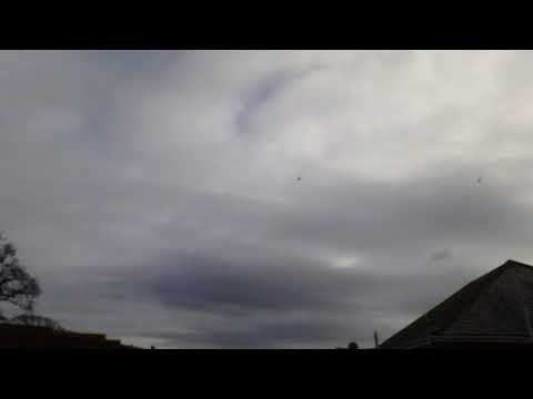 8th February 2018 time lapse sky. Sunrise. Chemtrails