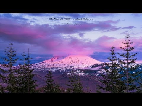 Mount St. Helens: Stunning Spring Sunset (4K/HD Time Lapse)