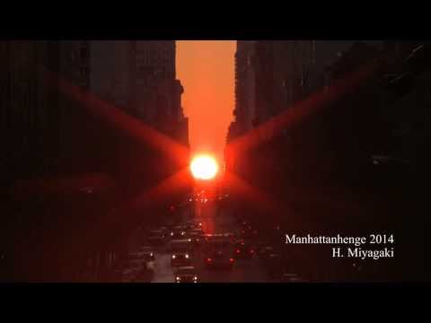 Manhattanhenge, Sunrise, New York, January 2014, Timelapse version, HD