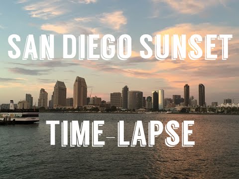 San Diego city time-lapse at Sunset