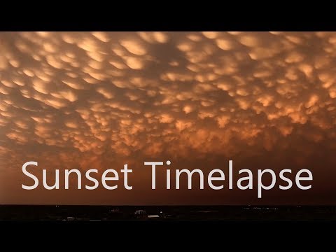 Beautiful Mammatus Sunset Timelapse