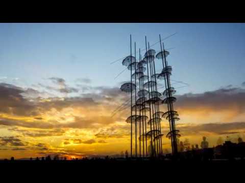 Umbrellas Thessaloniki | 4K Sunset Timelapse