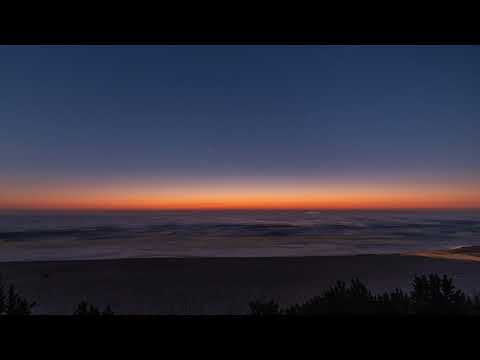 Sunset and sunrise above the Baltic