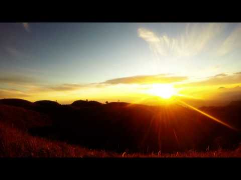 golden sunrise gunung prau dieng, timelapse gopro