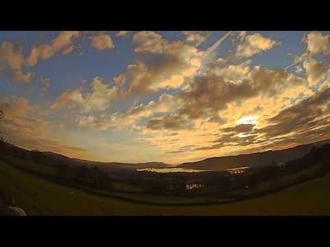 Lake Windermere Sunset Skies Timelapse Photography