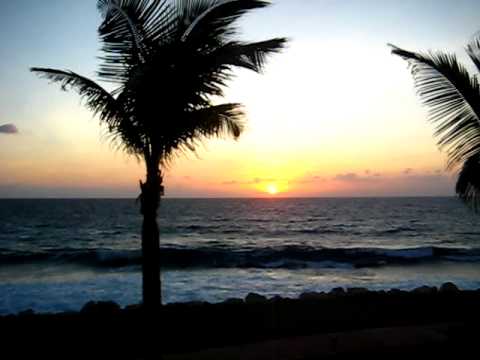 caribbean sunrise in time lapse