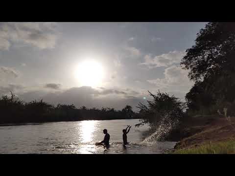 Timelapse of sunsets at water canal