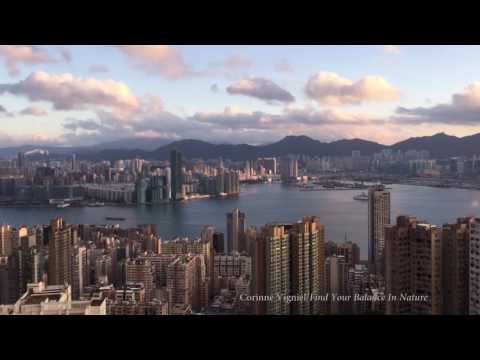 Timelapse Hong Kong sunrise – pink clouds over Victoria Harbour