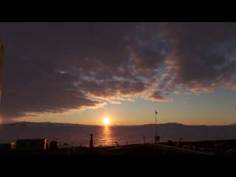 Timelapse of week leading up to the first sunset of 2017 at Scott Base, Antarctica