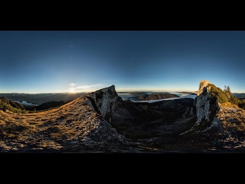 4K 360VR TIMELAPSE | SUNSET TO SUNRISE WITH STARS AND CLOUDS