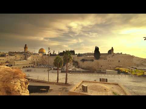 Time lapse of sunrise over Old Jerusalem