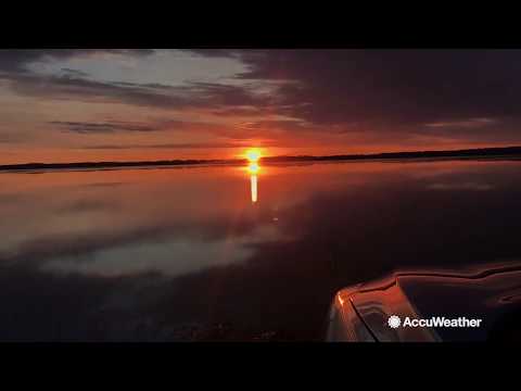 Breathtaking sunrise timelapse over Grand Traverse Bay, Michigan