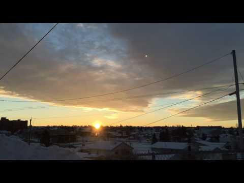 Sunrise Timelapse in Timmins / January 15, 2017.