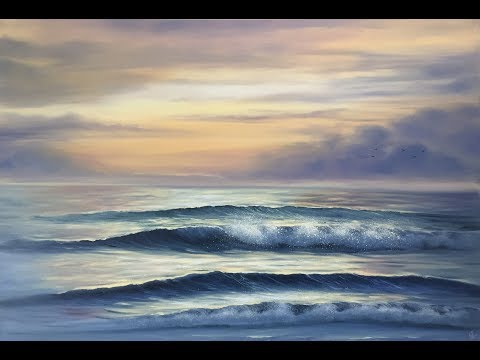 Seascape Oil Painting Time-lapse / Eternal Start Sunrise over the Ocean Painting