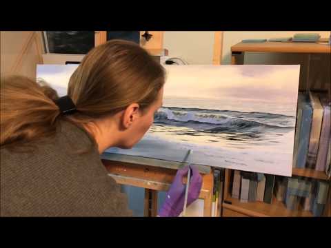 Coastal Landscape Painting Time Lapse – Morning Blaze