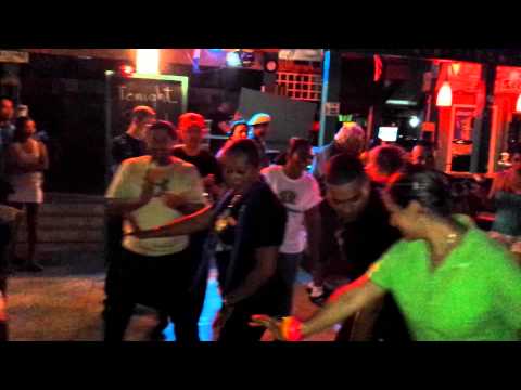 dancing at Sweet Peppers Restaurant in Noord, Aruba  2014