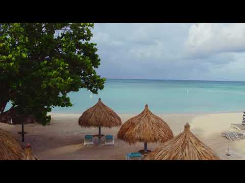 ARUBA – Boardwalk Hotel’s beach area on pristine Palm Beach