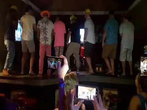Dancing on a bar in Aruba!