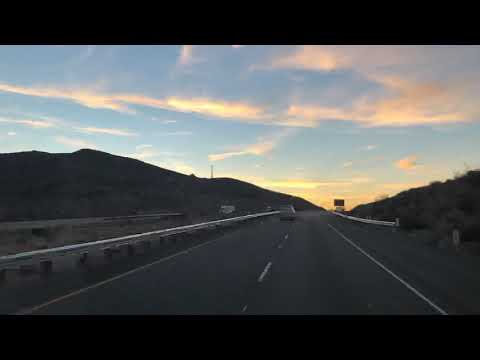 Driving into the Californian sunset – time lapse 33 secs